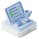 목표 달성 점검 일러스트